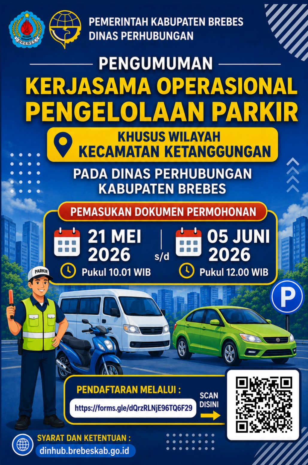 Pengumuman Perpanjangan Lelang Ulang Parkir Kecamatan Ketanggungan